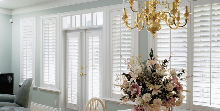 Las Vegas sunroom polywood shutters